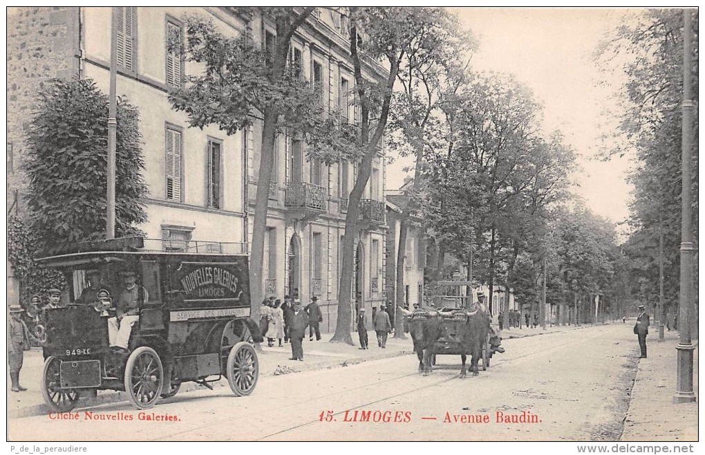 CPA 87 LIMOGES AVENUE BAUDIN (CAMION DES NOUVELLES GALERIES - Limoges