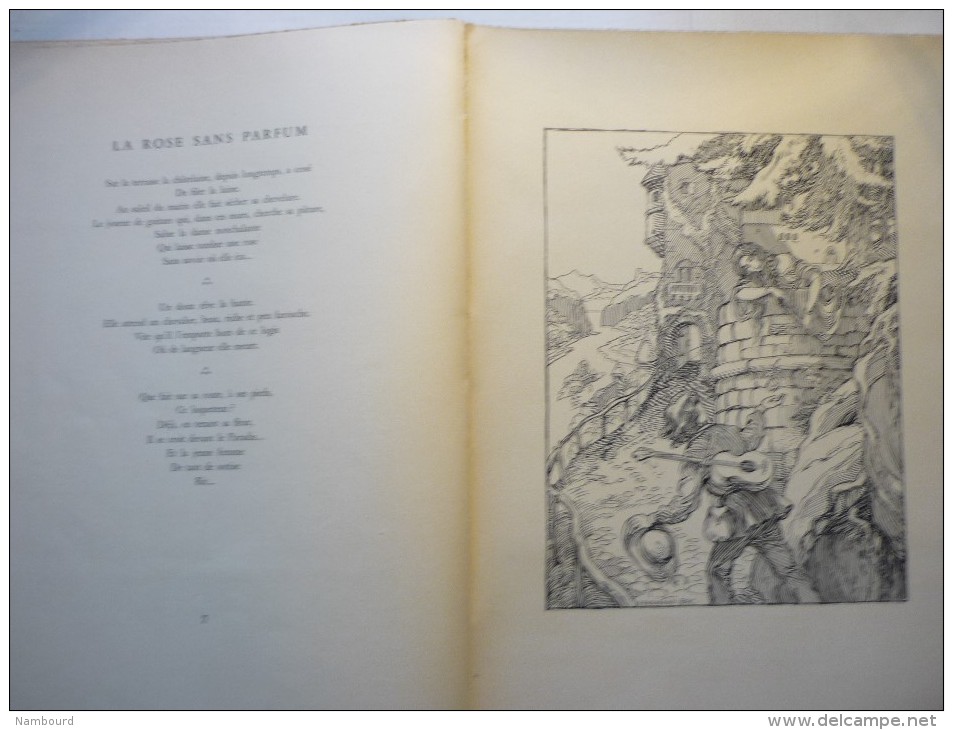 Ferdinand Bac Le Voyage Romantique avec cent compositions de l'auteur /Numéroté avec  signature de l'auteur 1936