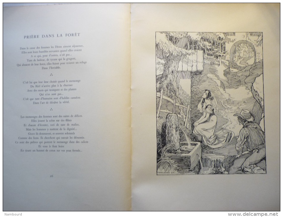 Ferdinand Bac Le Voyage Romantique avec cent compositions de l'auteur /Numéroté avec  signature de l'auteur 1936