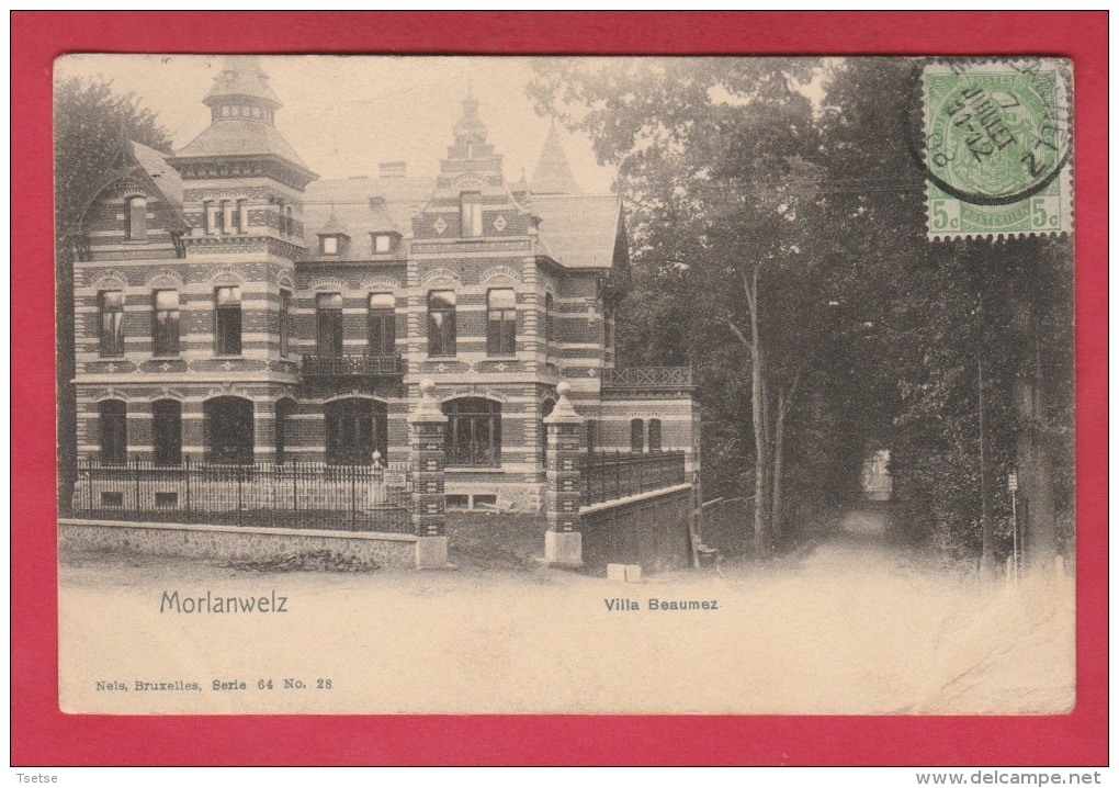 Morlanwelz - Villa Beaumez - 1908  ( Voir Verso ) - Morlanwelz