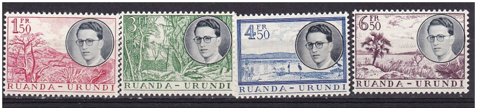 RUANDA URUNDI - N°Y&T -  Série 196/9 - Les 4 Valeurs - Roi Baudoin - Tous N** - Neufs