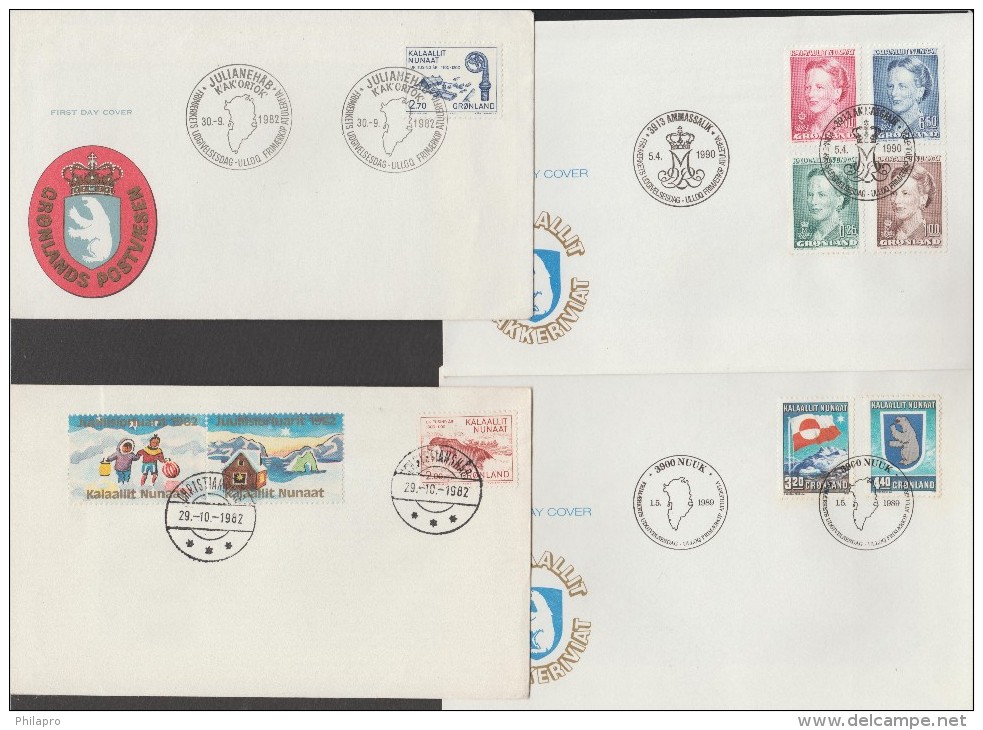 GRONLAND   8 FDC VF   Réf  E528 - Other & Unclassified