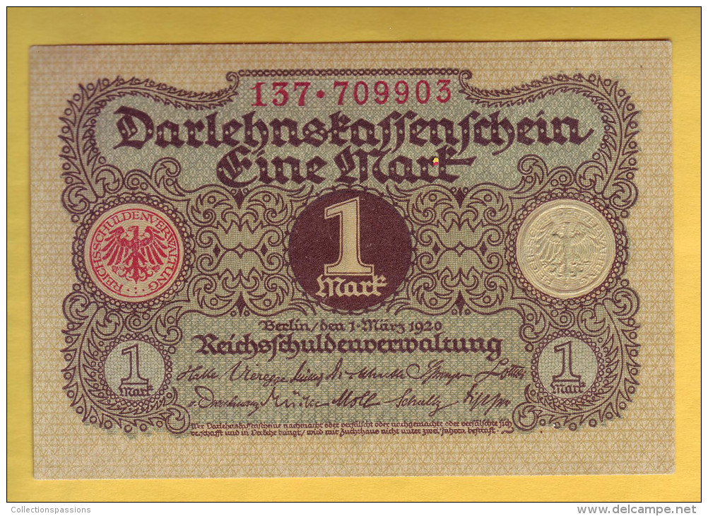 ALLEMAGNE - Billet De 1 Mark. 1920. Pick: 58. SPL - 1 Mark