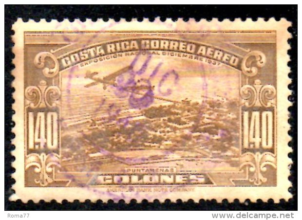 T88 - COSTARICA 1937 , Posta Aerea Yvert N. 37  Usato - Costa Rica