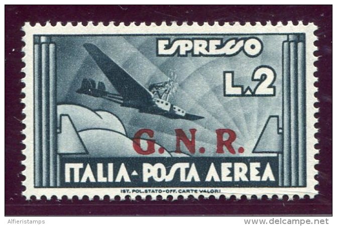 1944-R.S.I.-POSTA AEREA SURCHARGED G.N.R.-1 VAL.MN.H.- LUXE!! - Airmail