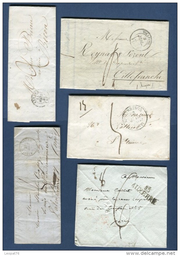 France - Lot De 20 Lettres Ou Enveloppes Période 1808/1862  Voir 5 Scans  Réf. 1145 - 1849-1876: Periodo Classico
