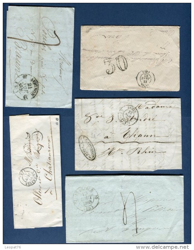 France - Lot De 20 Lettres Ou Enveloppes Période 1808/1862  Voir 5 Scans  Réf. 1145 - 1849-1876: Periodo Classico