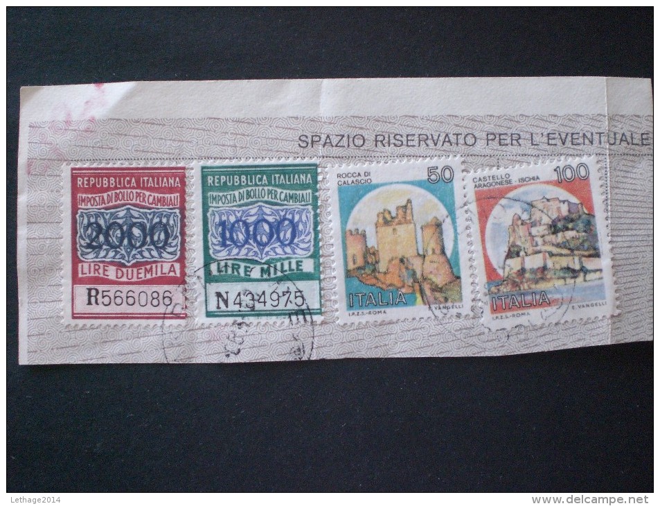 STAMPS ITALIA FISCALI TASSE IMPOSTA BOLLO PER CAMBIALI - Revenue Stamps