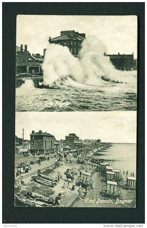 ENGLAND  -  Bognor Regis  East Parade  Dual View  Used Vintage Postcard - Bognor Regis