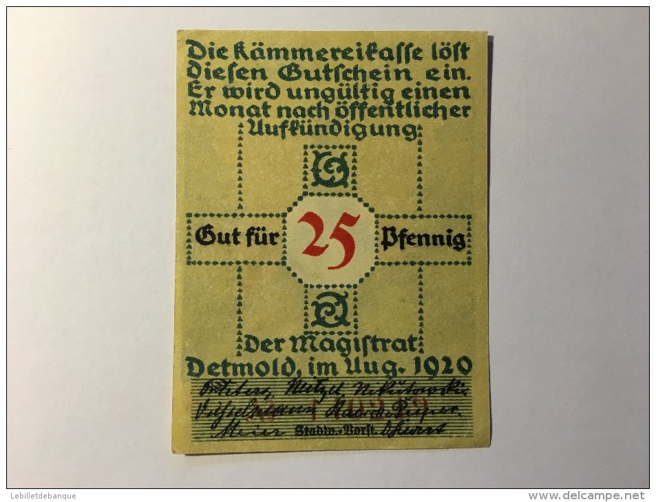 Allemagne Notgeld Blotho 25 Pfennig 1921 NEUF - Collections