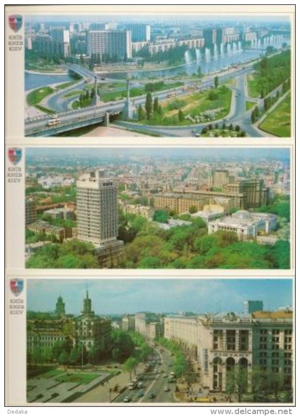 A Set Of 21 Pcs - Kiev - Ukraine - The Soviet Union - 1982- City - Architecture - Monuments - Transport - Building - Ucraina