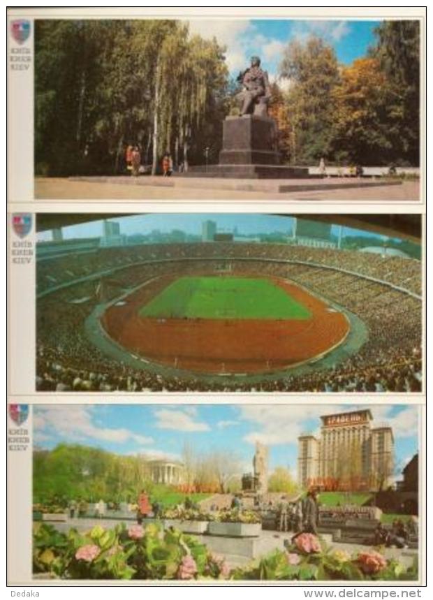 A set of 21 pcs - Kiev - Ukraine - the Soviet Union - 1982- City - Architecture - Monuments - transport - building