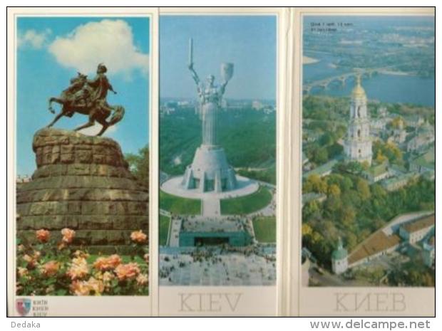 A set of 21 pcs - Kiev - Ukraine - the Soviet Union - 1982- City - Architecture - Monuments - transport - building