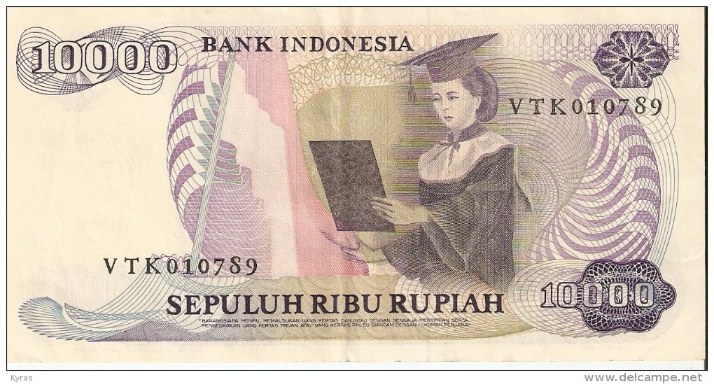 INDONESIE . 10000 RUPIAH . 1985 . R.A. KARTINI - Indonésie