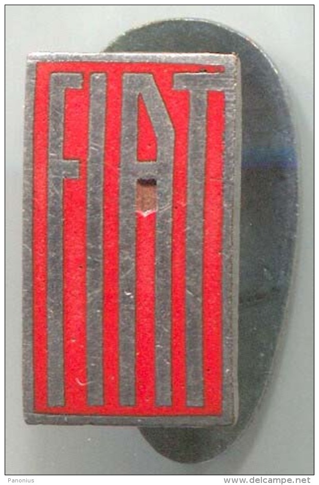 FIAT - Car Auto, Automobile, Enamel, Vintage Pin Badge, Button Hole - Fiat