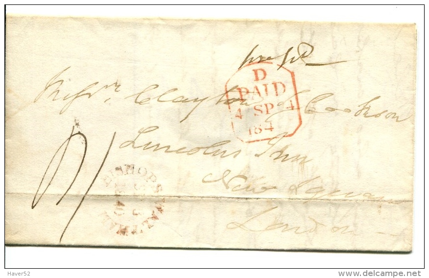 Old Letter To London With Content ! -see Scan - ...-1840 Precursori