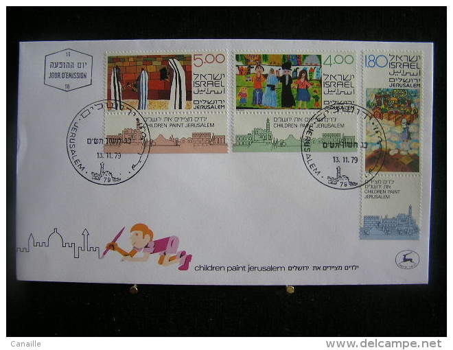 T-n°8 / Lot de 13 enveloppes, Jerusalem de 1979  /  Israel First Day Cover  Jerusalem    -    Lot d´envloppes oblitérées