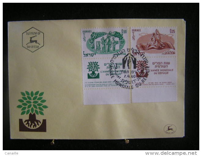 T-n°11 / Lot De 4 Enveloppes, Jerusalem De 1960  /  Israel First Day Cover  Jerusalem    -    Lot D´envloppes Oblitérées - Collections, Lots & Series