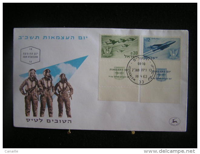 T-n°12 / Lot De 4 Enveloppes, Jerusalem De 1962  /  Israel First Day Cover  Jerusalem    -    Lot D´envloppes Oblitérées - Collections, Lots & Series