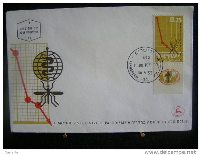 T-n°14 / Lot De 4 Enveloppes, Jerusalem De 1962  /  Israel First Day Cover  Jerusalem    -    Lot D´envloppes Oblitérées - Collections, Lots & Séries