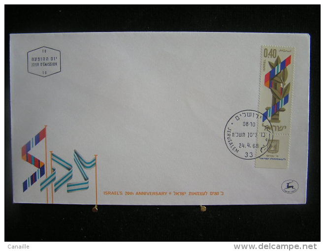 T-n°15 / Lot De 8 Enveloppes, Jerusalem De 1968  /  Israel First Day Cover  Jerusalem    -    Lot D´envloppes Oblitérées - Collezioni & Lotti