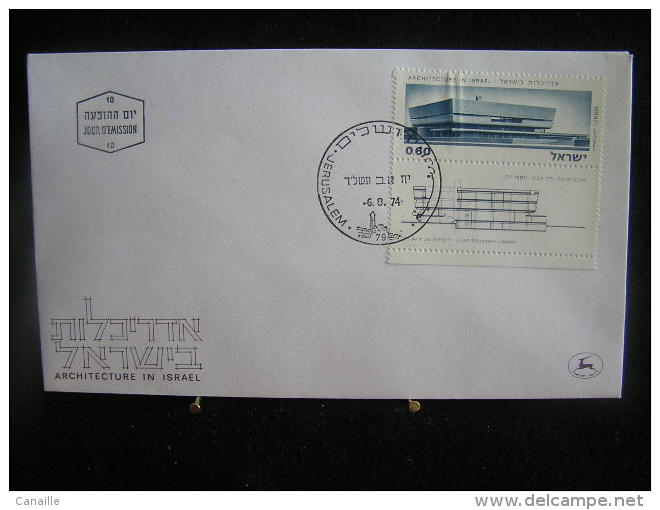 T-n°16 / Lot De 6 Enveloppes, Jerusalem De 1974  /  Israel First Day Cover  Jerusalem    -    Lot D´envloppes Oblitérées - Collections, Lots & Séries