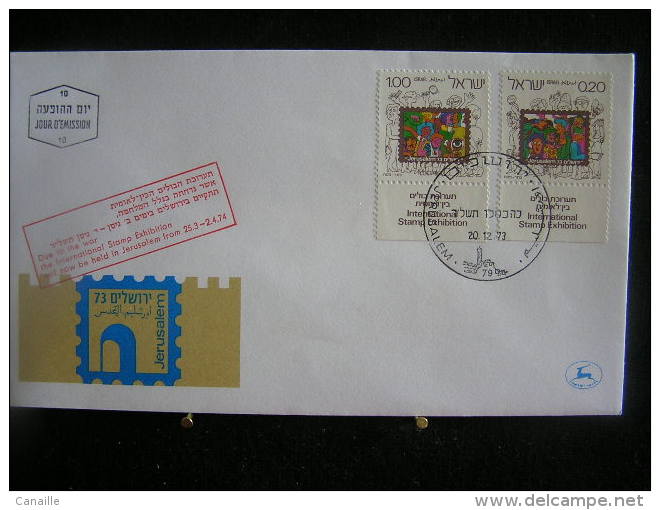 T-n°18 / Lot De 3 Enveloppes, Jerusalem De 1973  /  Israel First Day Cover  Jerusalem    -    Lot D´envloppes Oblitérées - Collections, Lots & Series