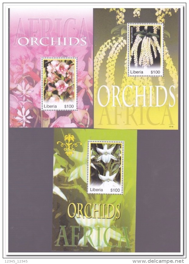 Liberia 2007, Postfris MNH, Flowers, Orchids - Liberia