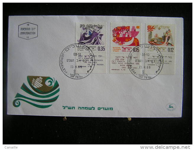 T-n°20 / Lot de 8 enveloppes, Jerusalem de 1969  Israel First Day Cover  Jerusalem  - Lot d´envloppes oblitérées