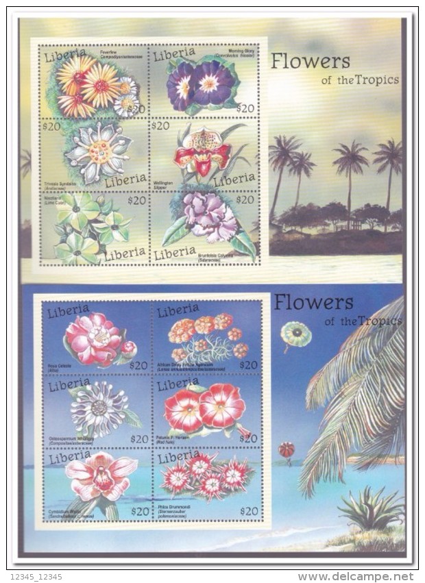 Liberia 2001, Postfris MNH, Flowers - Liberia