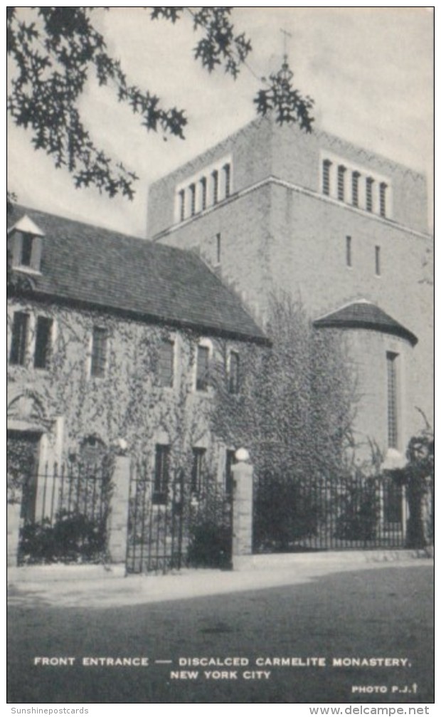 New York City Front Entrance Discalced Carmelite Monastery Artvue - Chiese