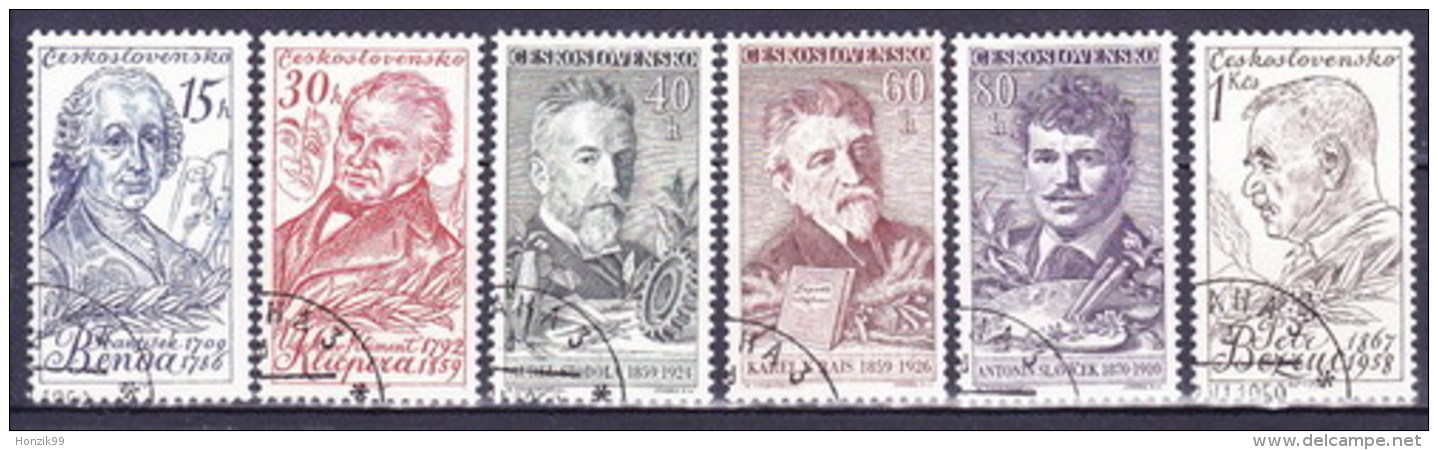 Tchécoslovaquie 1959 Mi 1140-5 (Yv 1025-30), Obliteré - Used Stamps