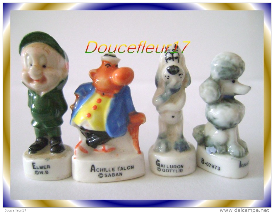 Nostalgie Feves Numerotées.... Lot De 4 ... Ref AFF : 5-1999 ... (pan 0012) - Cartoons