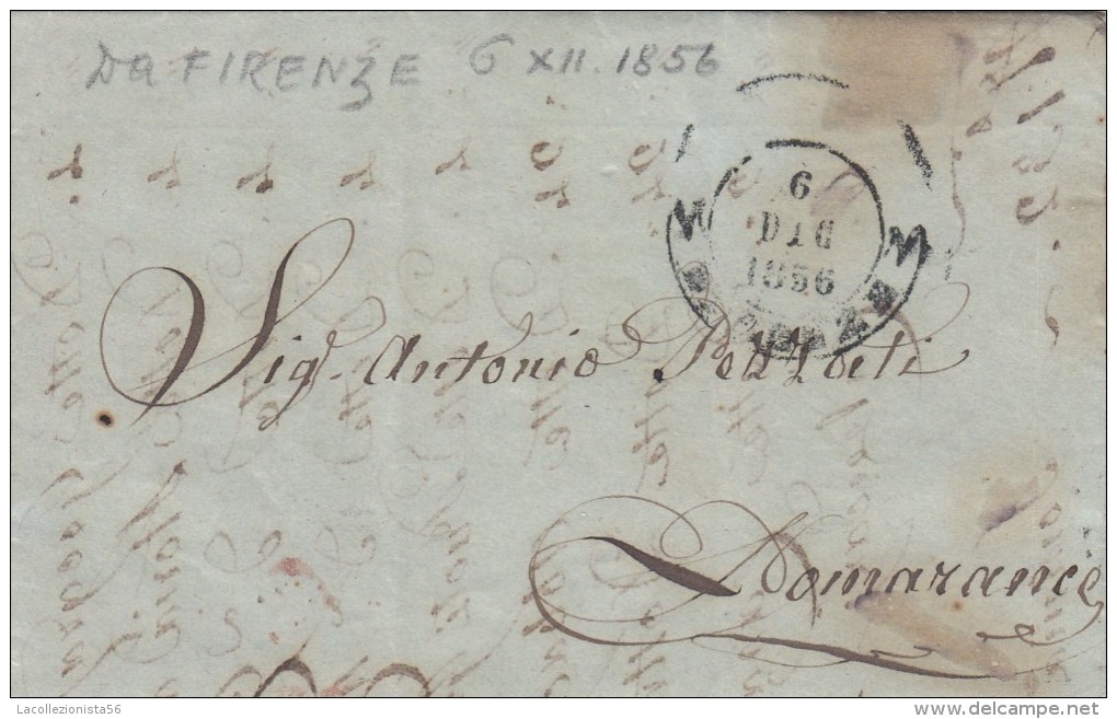 8169-LETTERA DA FIRENZE PER POMARANCE(PISA) IN DATA 6 DICEMBRE 1856 - Lombardo-Vénétie