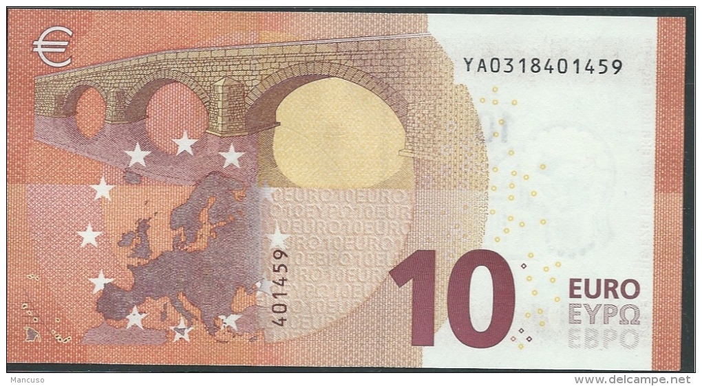 10  EURO DRAGHI  GRECIA  YA  Y001 A5   UNC - 10 Euro