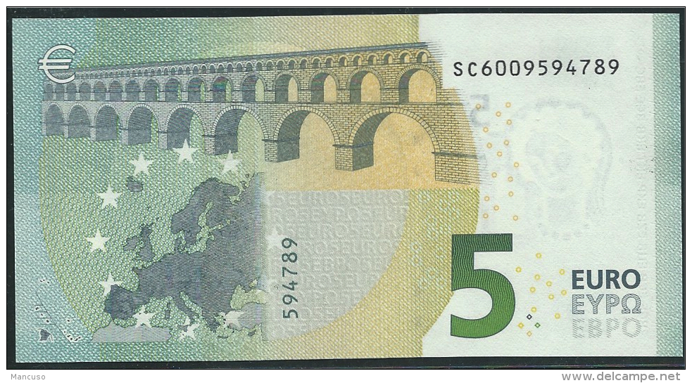 &euro; 5 ITALY  SC S001 F4  DRAGHI  UNC - 5 Euro