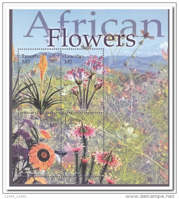 Lesotho 2004, Postfris MNH, Flowers - Lesotho (1966-...)