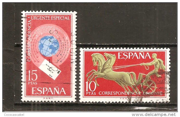 España/Spain-(usado) - Edifil  2041-42 - Yvert  Urgente 36-37 (o) - Special Delivery