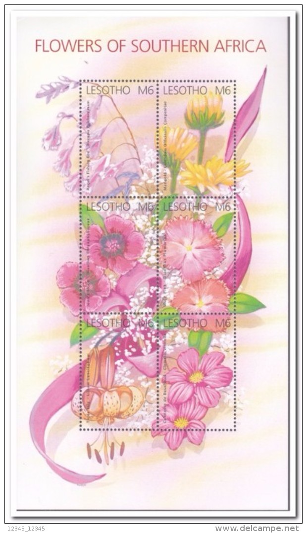 Lesotho 2002, Postfris MNH, Flowers - Lesotho (1966-...)