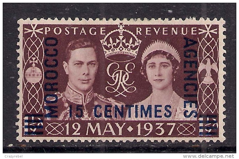MOROCCO AGENCIES French 1937 KGV1 15c On 1 1/2d MM SG 229. ( A121 ) - Morocco Agencies / Tangier (...-1958)