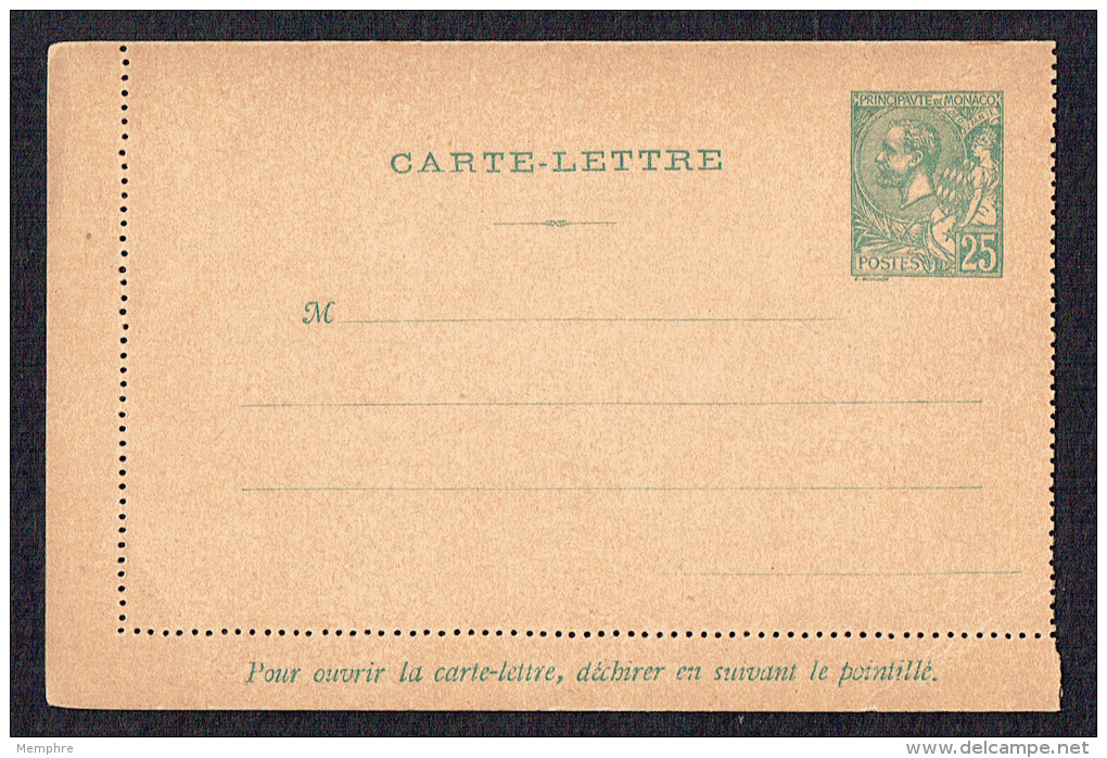 Albert 1er   Carte-lettre  25 C. Vert Sur Rose  Neuve  Maury 9 - Entiers Postaux
