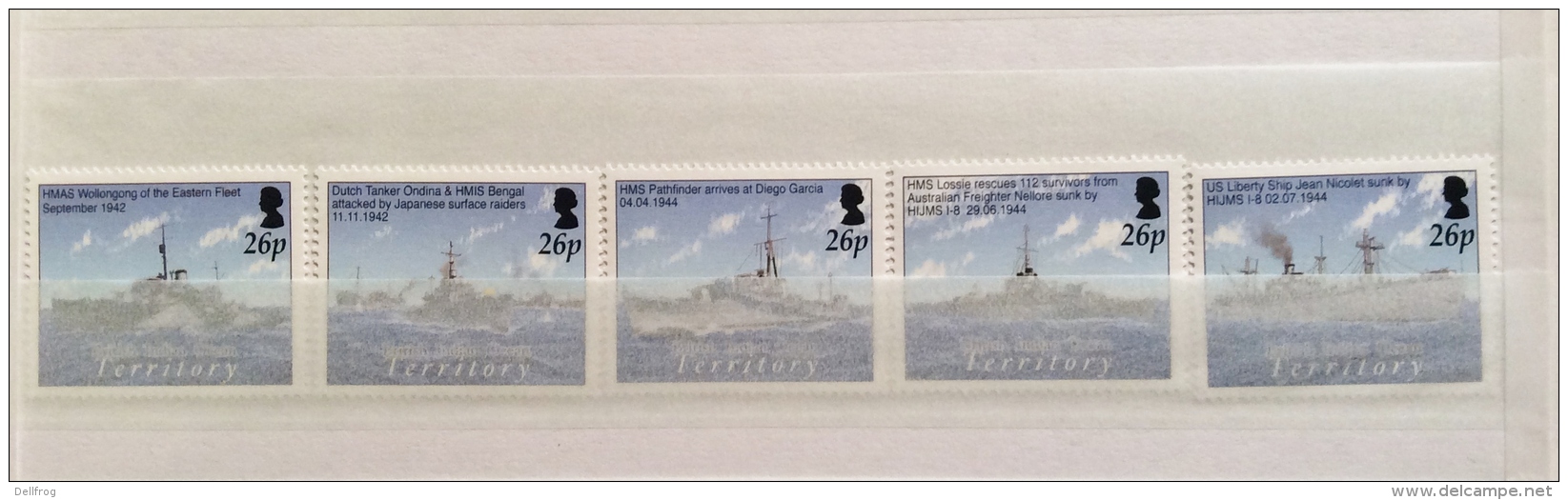 British Indian Ocean Territory 2005 60TH END WW2 SET  MNH- SHIPS  WAR  LEADERS - Territorio Britannico Dell'Oceano Indiano