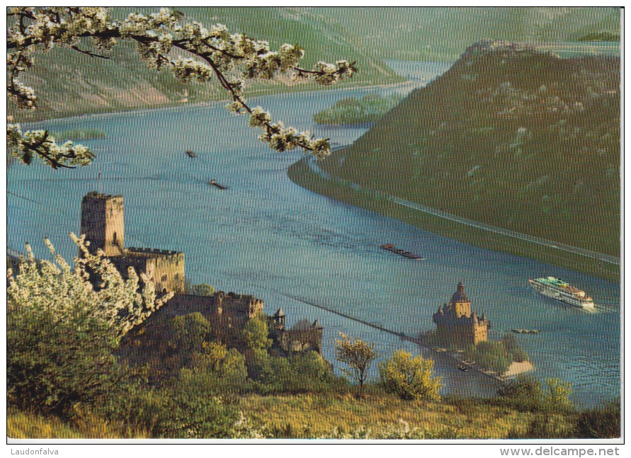 Germany Kaub The Castle And The "pfalz" Ferryboat Ferry - Unused - It Was Stuck On Paper - Fähren