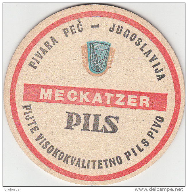 BEER MATS - Meckatzer Pils - Pivara Pec - Yugoslavia - (2 Scans) - Beer Mats