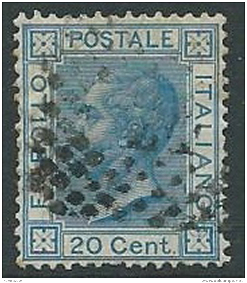 1867 REGNO USATO EFFIGIE 20 CENT TORINO - U14-4 - Usati