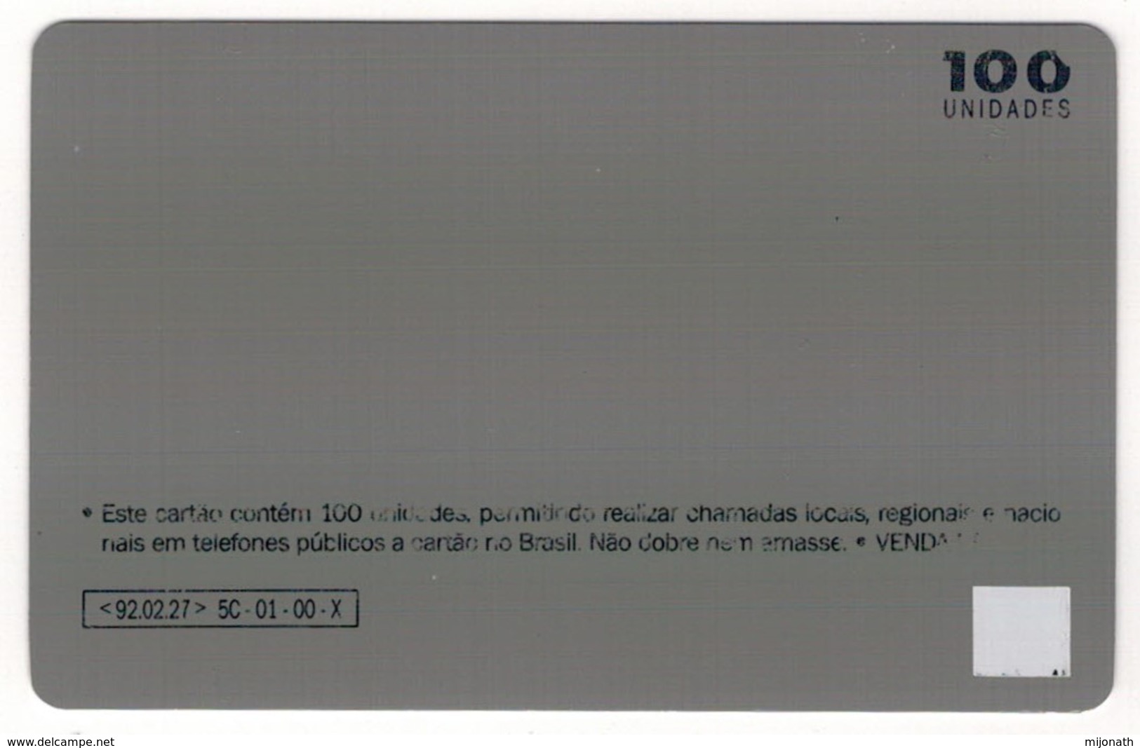 TE-BRESIL-Brazil-cartão Telefõnico-Sistema Telebras - 100 U - Essais - Brésil