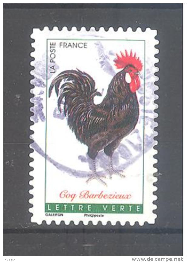 France Autoadhésif Oblitéré (Coqs De France : Coq Barbezieux) (cachet Rond) - Oblitérés