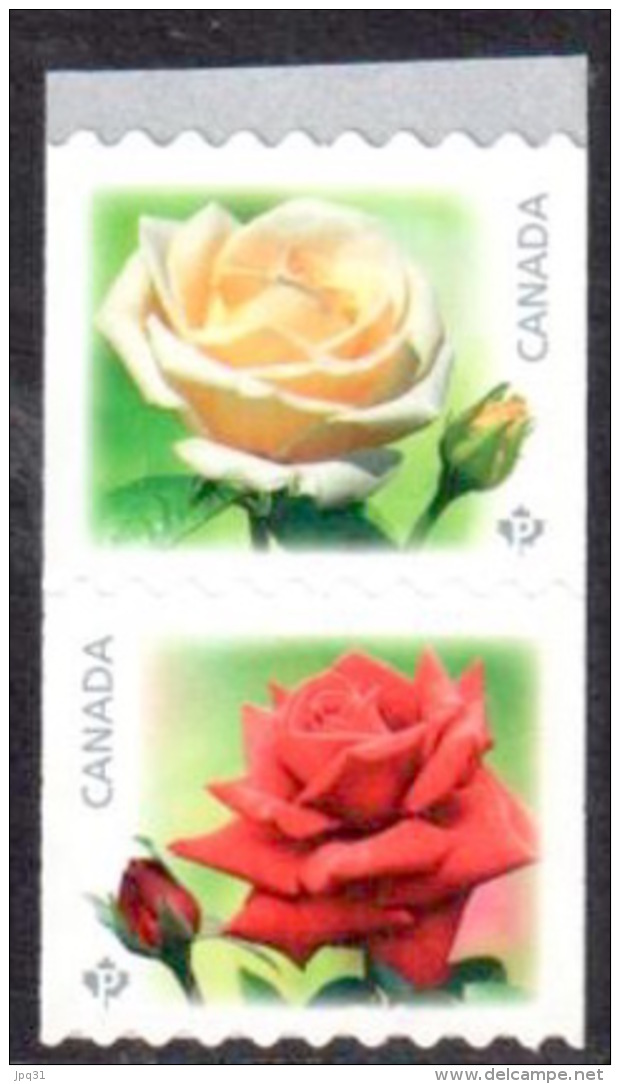 Canada Paire Roulette Roses ** - 2014 - Roulettes