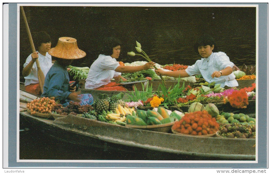 Ethnic Thailand Siam Damnernsaduok Rajchaburi Floating Market Types Costumes - Unused,perfect Shape - Asia