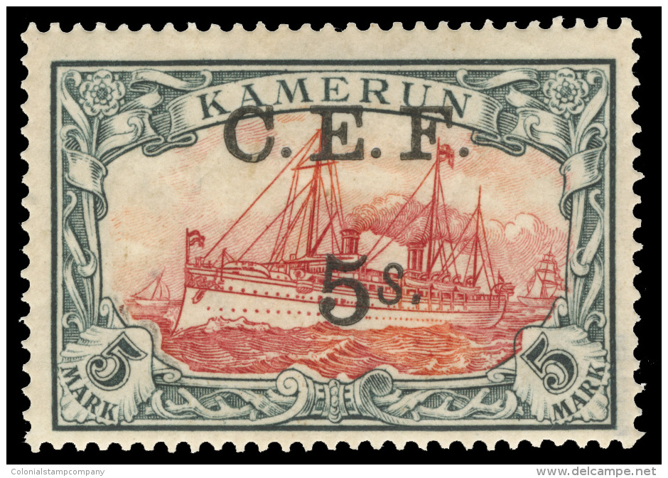 *        53-65, 55c (B1-13, B3e) 1915 &frac12;d On 3pf - 5' On 5M Yacht ^set Overprinted "C.E.F." And Surcharged,... - Andere & Zonder Classificatie